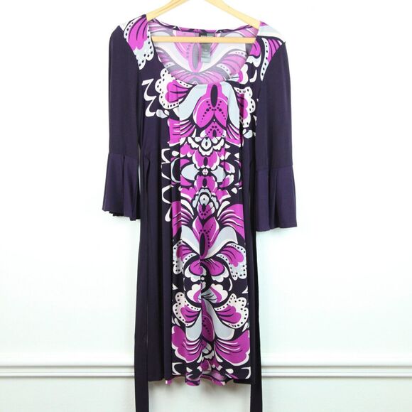 Bisou Bisou Dresses & Skirts - Y2K Babydoll Dress Quirky Retro Print Bell Sleeve Retro Witchy Boho10‎ Vintage
